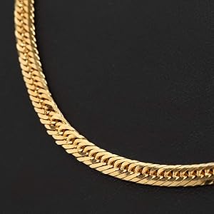 Amazon.co.jp: Happy Goods Shop 18K Gold Kihei Necklace, 8 Sides
